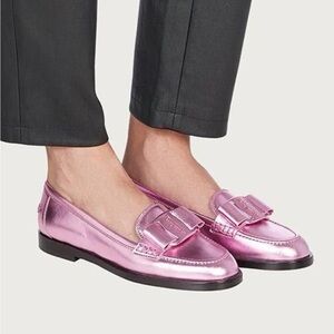 Salvatore Ferragamo Shiny Pink Loafers